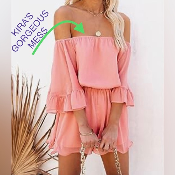 🍭💘BNWT Boho Summer Romper Casual Off Shoulder💘🍭 - Picture 5 of 8